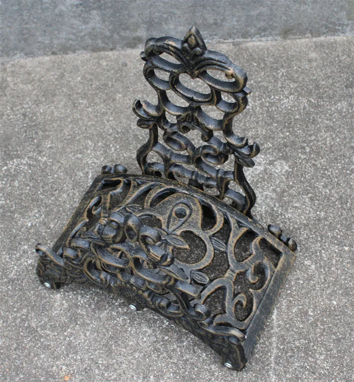 

Hose Holder Cast Aluminum Vintage Antique Style Wall Mount Brown Ornate Hose Reels Hanger Storage Stand for Cottage and Garden