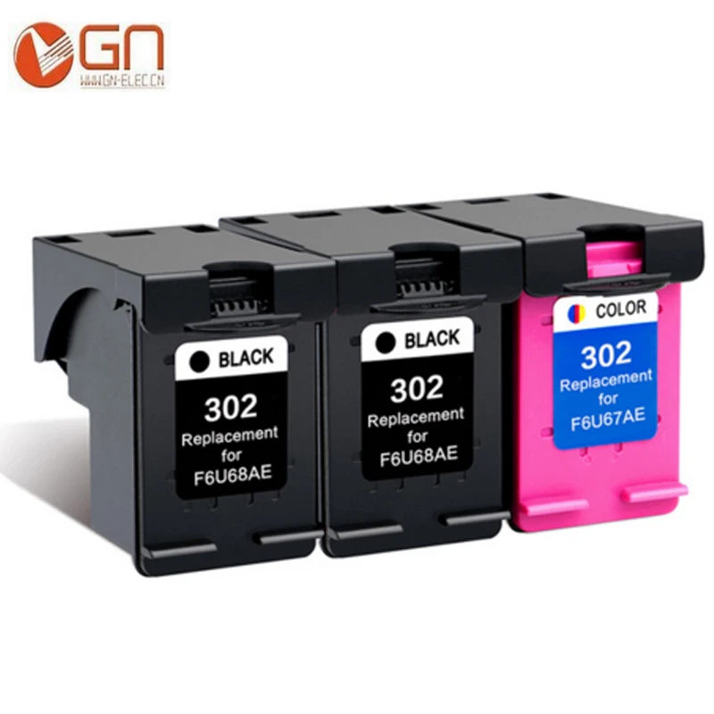 GN 3pk 302XL refilled printer ink cartridges for HP 302 XL For HP Deskjet 2130 2135 1110 3630