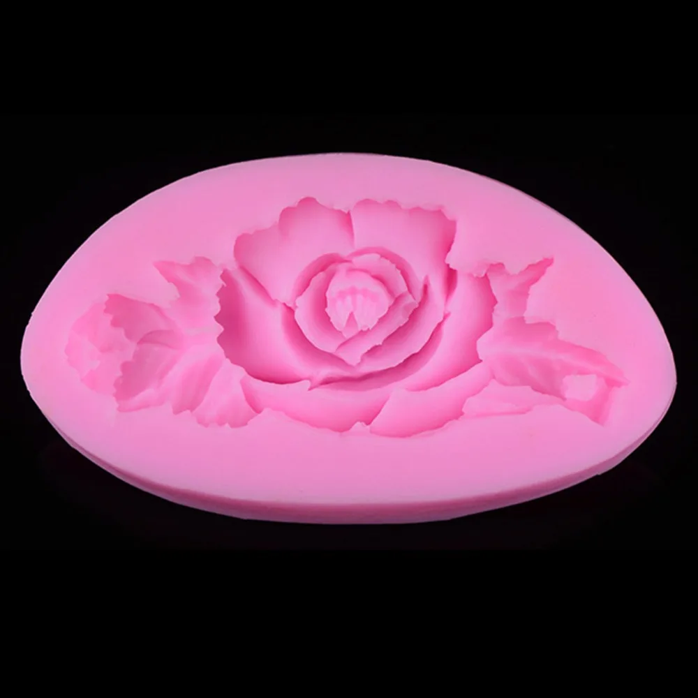 Объемные силиконовые формы Роза цветок силиконовые формочки для помадки форма для печенья шоколада вечерние инструмент для декорирования тортов, горячая Распродажа
