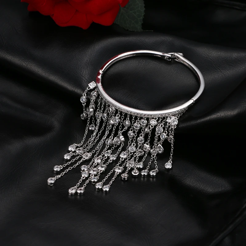 EMMAYA Роскошный AAA Cz браслет с подвеской в виде кисти Femme Charm Crystal уникальные ручные