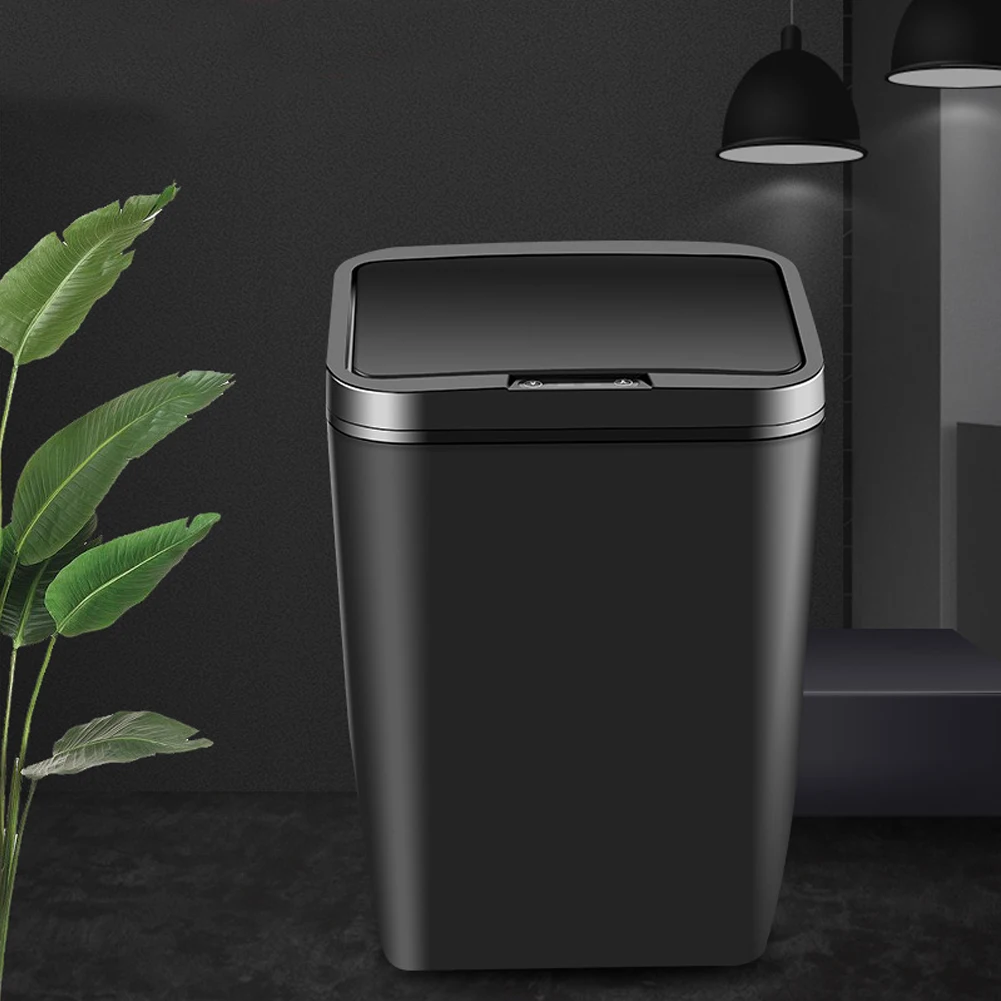 

12L Rubbish Trashcan Dustbin Automatic Sensor Bathroom Home Smart Inductive Garbage Stainless Steel Waste Bin Kitchen Storage