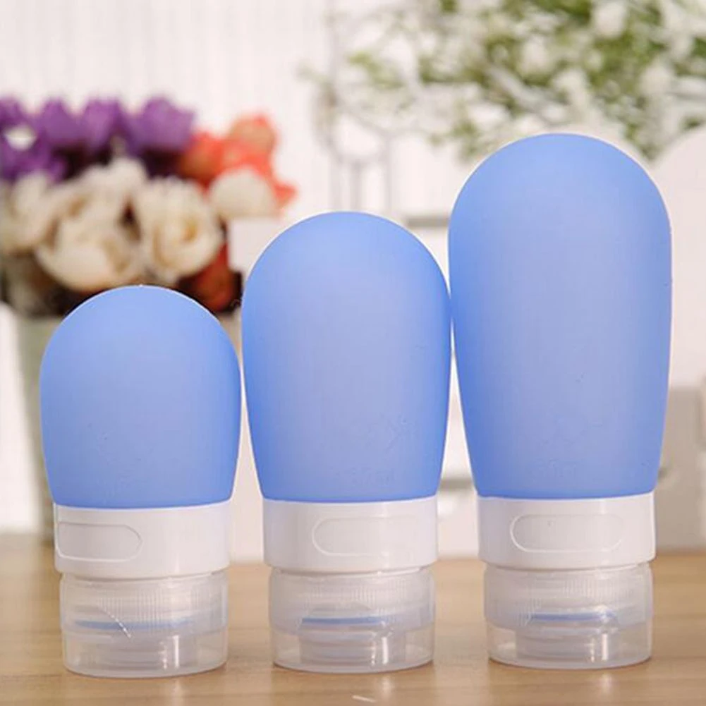 Portable Silicone Travel Bottle Lotion Shampoo Cosmetic Empty Mini