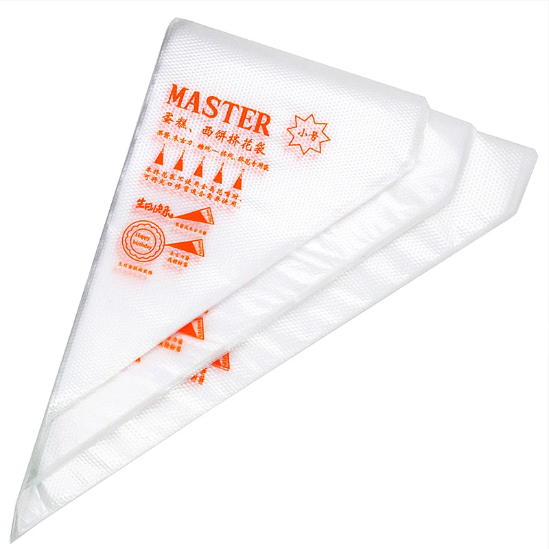 100 Pcs Pastry Bags Disposable Plastic for Cake Decoration Fondant Cream Cookie Chocolate Jam Baking Pastry Bakery Tools