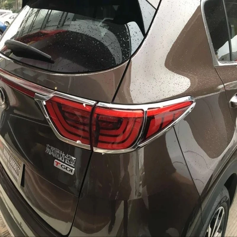 

For KIA Sportage KX5 2016 2017 4TH Car Styling Rear Lamp Cover Taillight Cover Trim ABS Chrome Exterior Auto Accessories