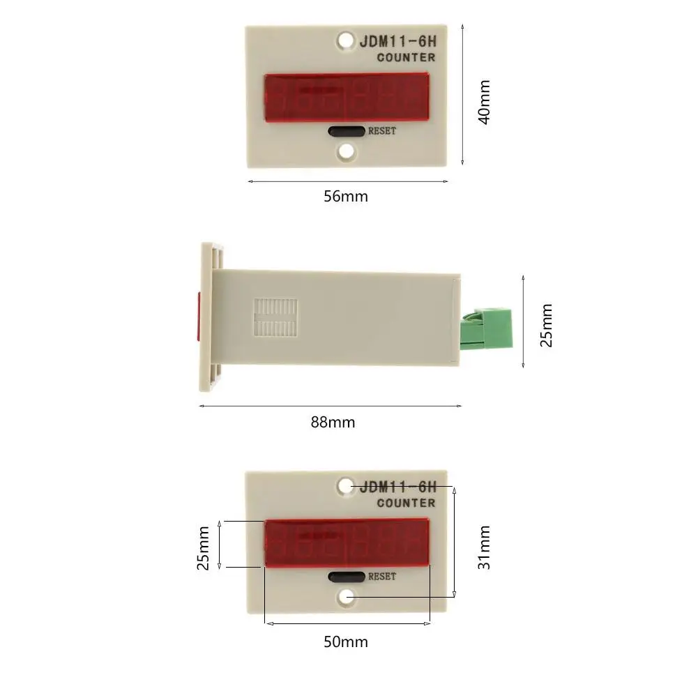 JDM11-6H 6 цифр Дисплей электронный счетчик AC220V/DC36V/DC 24 V/DC 12В оптом