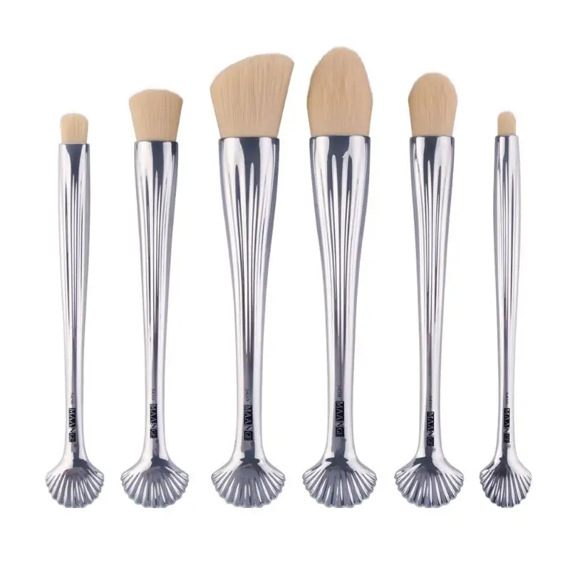 

6pcs Shell Makeup Brushes Set Cosmetic Foundation Powder Eyeshadow Blush Brush for Beauty Makeup Brushes Tools Set