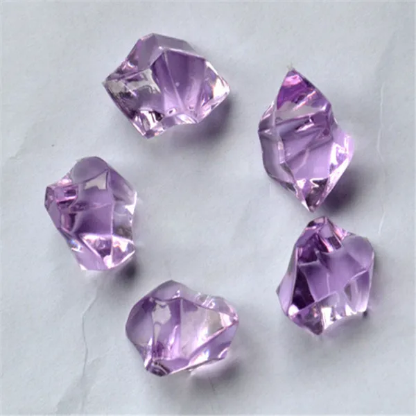 10 шт./лот, акриловый кристаллический камень, пластиковый кристаллический камень, пластиковый цветной камень, кубик льда, камень домашний декор, товары для рукоделия - Цвет: light purple