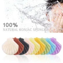 9 цветов фестончатый моющий спонж для лица Губка для очищения лица Отшелушивающий инструменты для чистки лица для дам