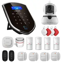 Wolf-Guard Wireless 3G Wifi Home Alarm Security Burglar System 3G Host 2.4G Wifi 720P IP Camera Door/PIR/Smoke Motion Detector 1 2 4 6 8 10 lots wolf guard wireless wide angle pir motion sensor detector for home security alarm burglar system hw gj01a 2
