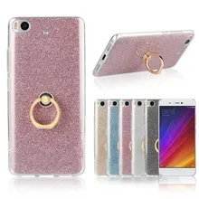 Чехол Для Xiaomi 5S M5S М 5S Случая Bling + Телефон Палец Кольцо стенд Держатель Мягкая Обложка телефон Чехол Для МИ 5S MI5S