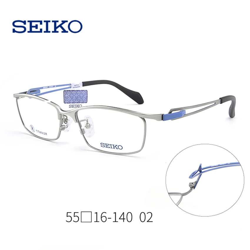

SEIKO Pure Titanium Glasses Frame Men Flexible Dioptric Eyeglasses with dioptria Rectangle Men Optical Spectacles Frames HZ3601