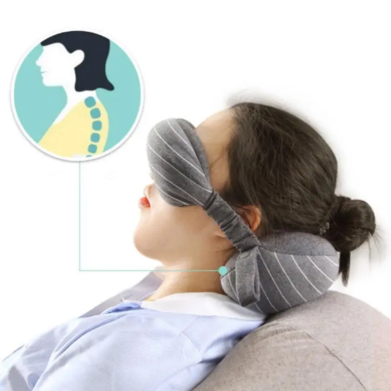 

Sleeping Eye mask Neck Pillows U Shape Car Home use Multi-function Eyepatch Waist Cushion Travel Sleep aid Portable L4