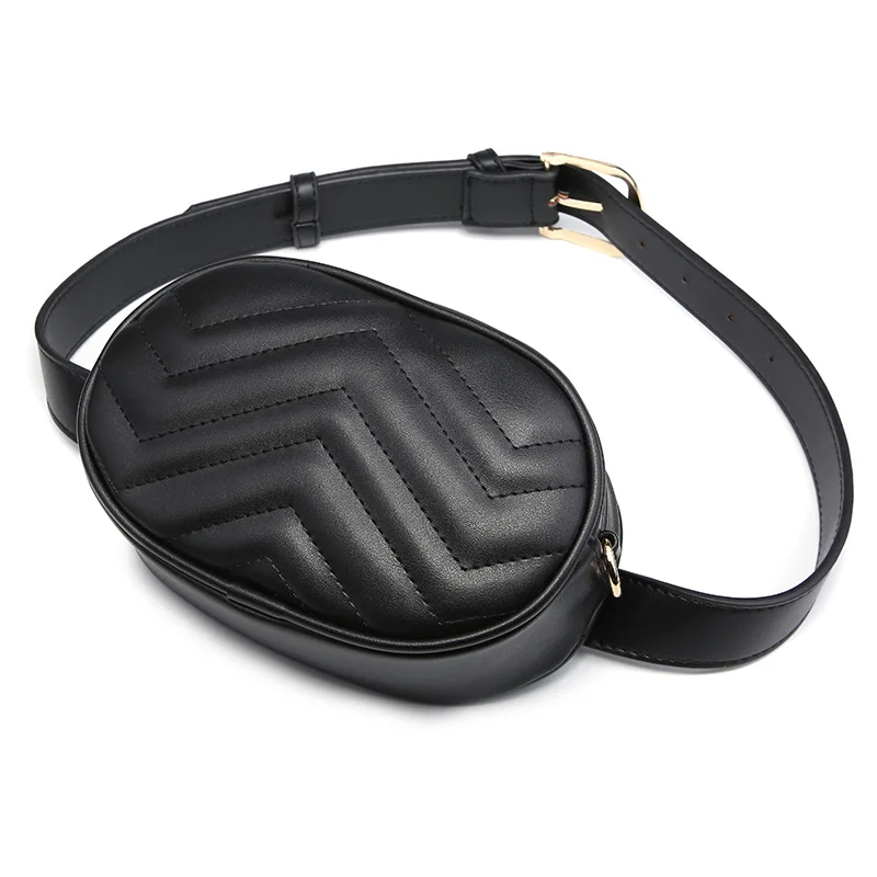 2018 Design multi-function new Chain Bags Luxury PU Waist Packs Leather Women Waist Bags New Fashion Brand Women Shoulder Bags