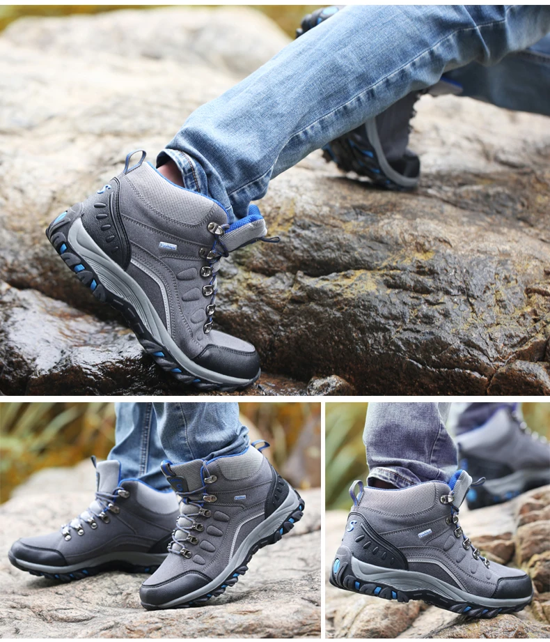 Дышащая Уличная обувь с высоким берцем; Мужская обувь для кемпинга, альпинизма, горных прогулок, треккинга; Мужская брендовая походная обувь; мужские ботинки; кроссовки