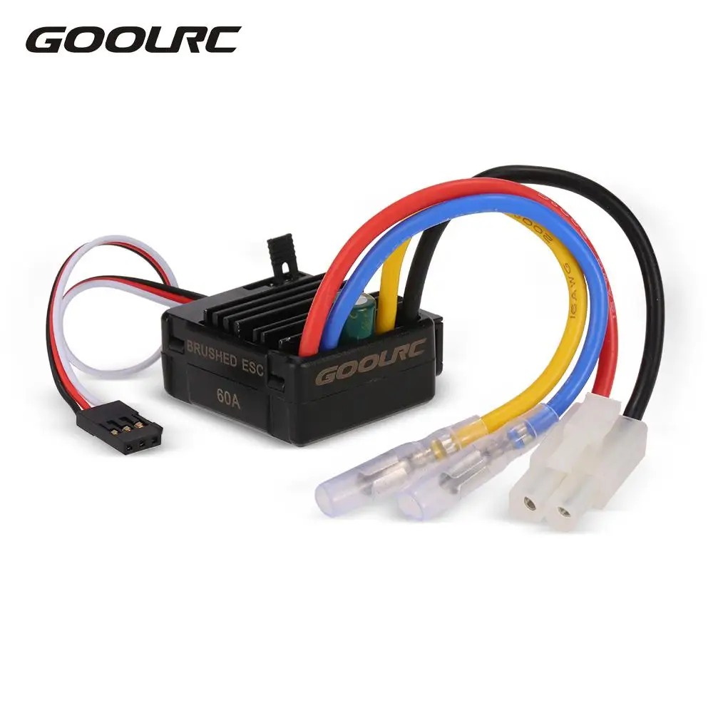 

GoolRC 60A Brushed ESC Electric Speed Controller with 5V 2A BEC for 1:10 4WD RC Car Truck Model Toys Part