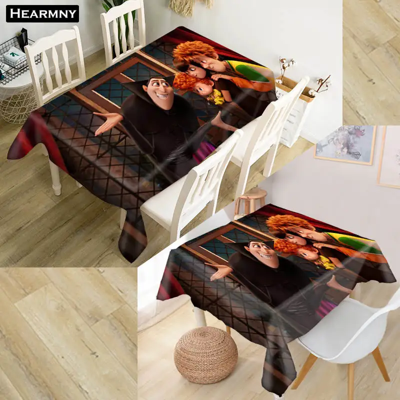Custom Hotel Transylvania Tablecloth Kitchen Dining Table Decorations Home Rectangular Party Table Covers Office Plain More Size