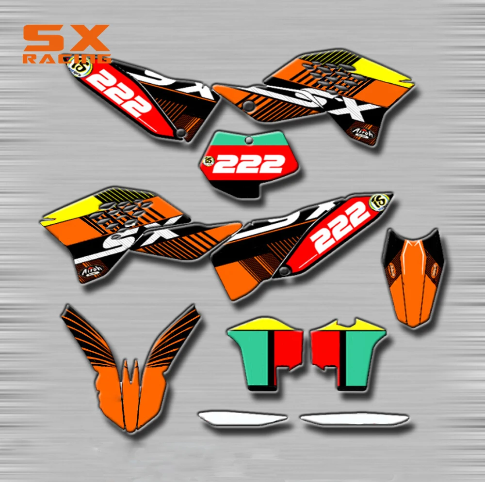 

Motorcycle Decals Customize Pattern Custom Made Stickers Set For KTM SX SXF 125 150 250 350 450 07-10 EXC XC XCF XCW XCFW SMR