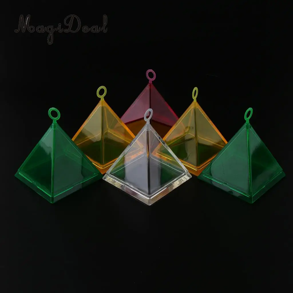 Pack of 6 Pyramid Shape Balloon Weights Set up Props Gift Box Wedding Birthday Xmas Party Decor Kits