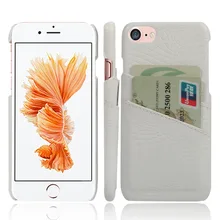 50 шт. высокого качества крокодиловый узор задняя крышка с слоты для кредитных карт кожаный чехол для iPhone 7, 7plus