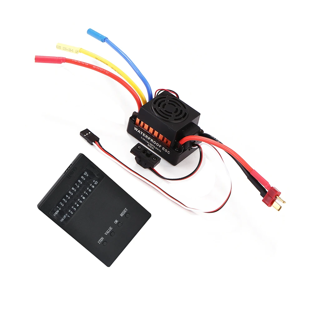 OCDAY Waterproof 60A RC Brushless ESC BEC Car Parts Electric Speed Controller with 5.5V 3A BEC for 1/10 RC Car Truck-in Parts