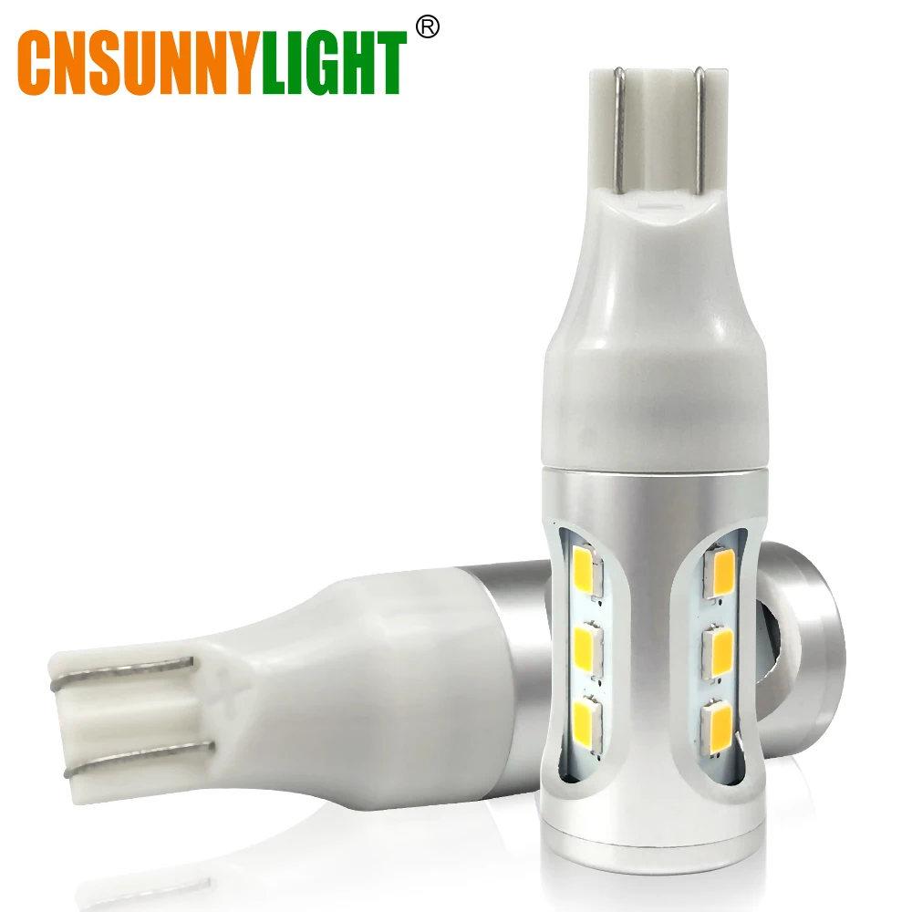 

CNSUNNYLIGHT W16W T15 LED Car Reverse Bulb Canbus OBC Error Free Auto Backup Light Turn Signal Brake Lamp Red Amber White 12V