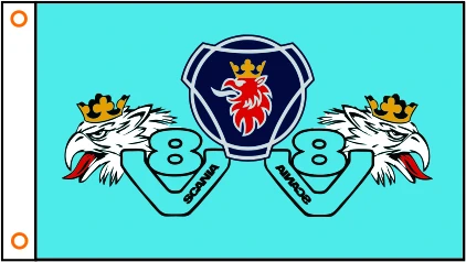 

custom flag Car flag scania banner 3x5ft 100D poliester 010