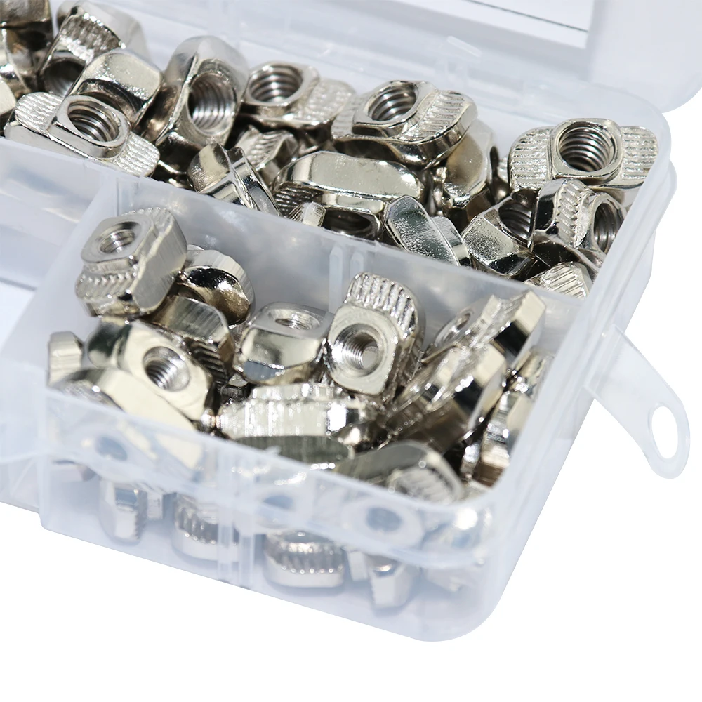 100 Pezzi Dadi A T Per Profili In Alluminio 3030 - M4 M5 M6