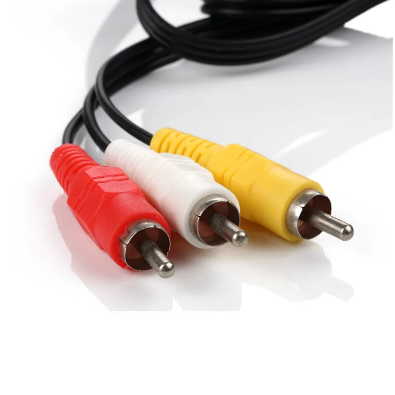 Аудио видео av кабель с 3 RCA ТВ адаптером свинцовый для Sony Playstation PS1 PS2 PS3