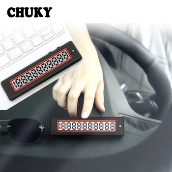

CHUKY Car Interior Temporary Parking Card LED Night Light Telephone Number Card For Volvo XC90 V70 Kia rio ceed sportage 2017