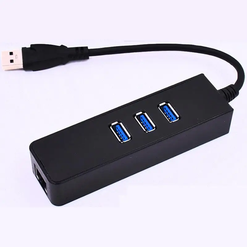 USB 3,0 Gigabit Ethernet адаптер USB к RJ45 с 3 портами USB 3,0 хаб USB Сетевая карта драйвер для Windows Macbook Linux