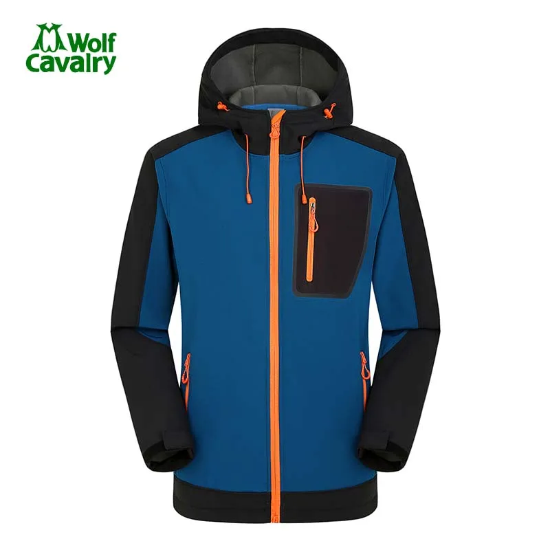 

CavalryWolf Outdoor Waterproof Softshell Jacket Men Fishing Climbing Windproof Fleece Trekking Hiking Jackets