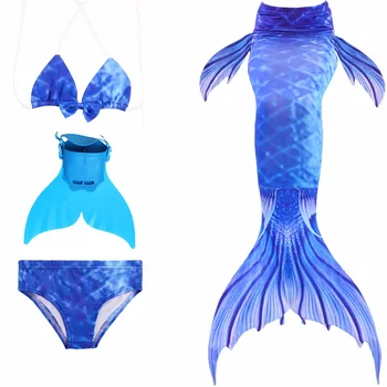 

Hot 21 Colors Girls Swimming Mermaid Tail with Monofin Flipper Bikini suit Kids Children Swimmable Mermaid Tail Costomes Cosplay