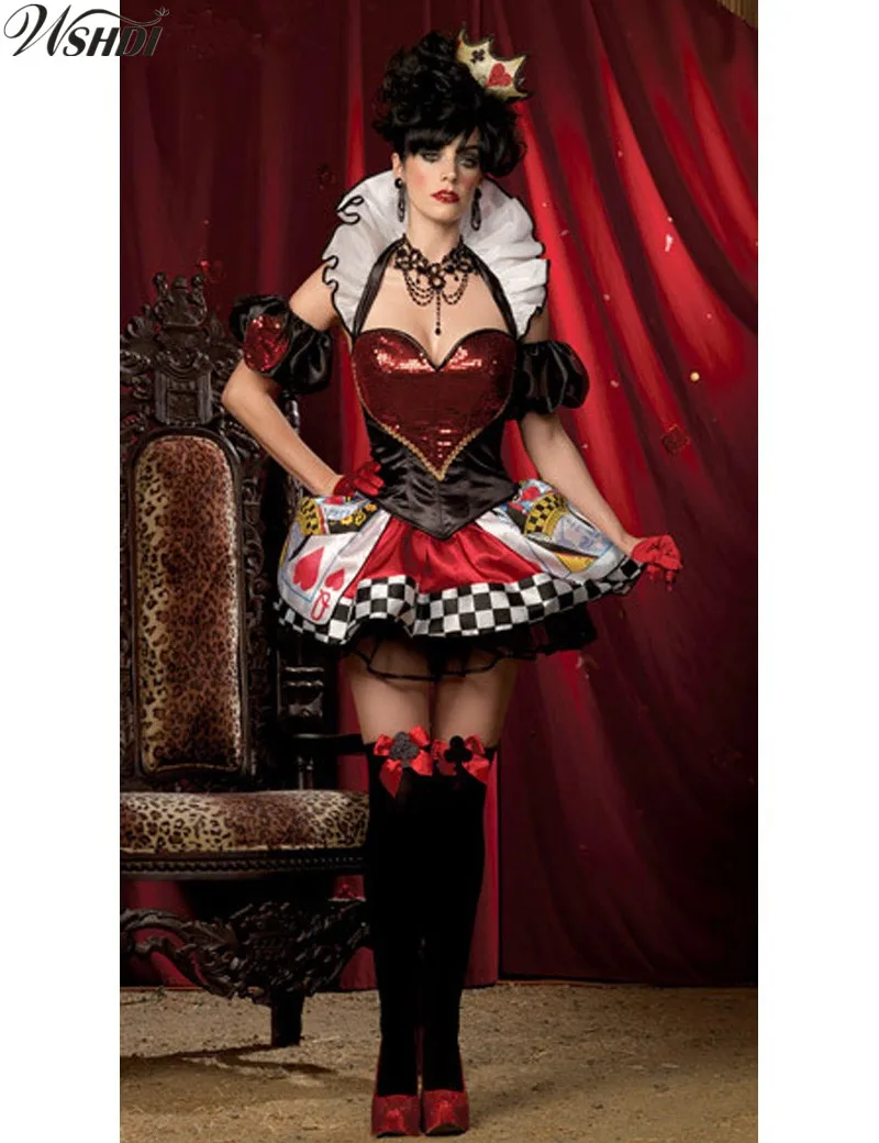 3 шт. женские костюмы королевы сердца для Хэллоуина|queen of hearts costume|queen heartsred queen |