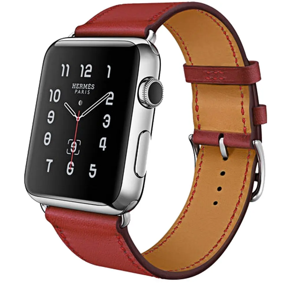 Натуральная кожа ремешок для наручных часов Apple Watch серии 3/2/1 кожаный 42 мм, 38 мм, версия для наручных часов Iwatch, ремешок из кожи
