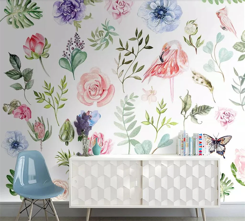 

Пользовательские обои для фото 3d Американский Сад растение цветочный гостиная минималистский фон обои 3d papel де parede