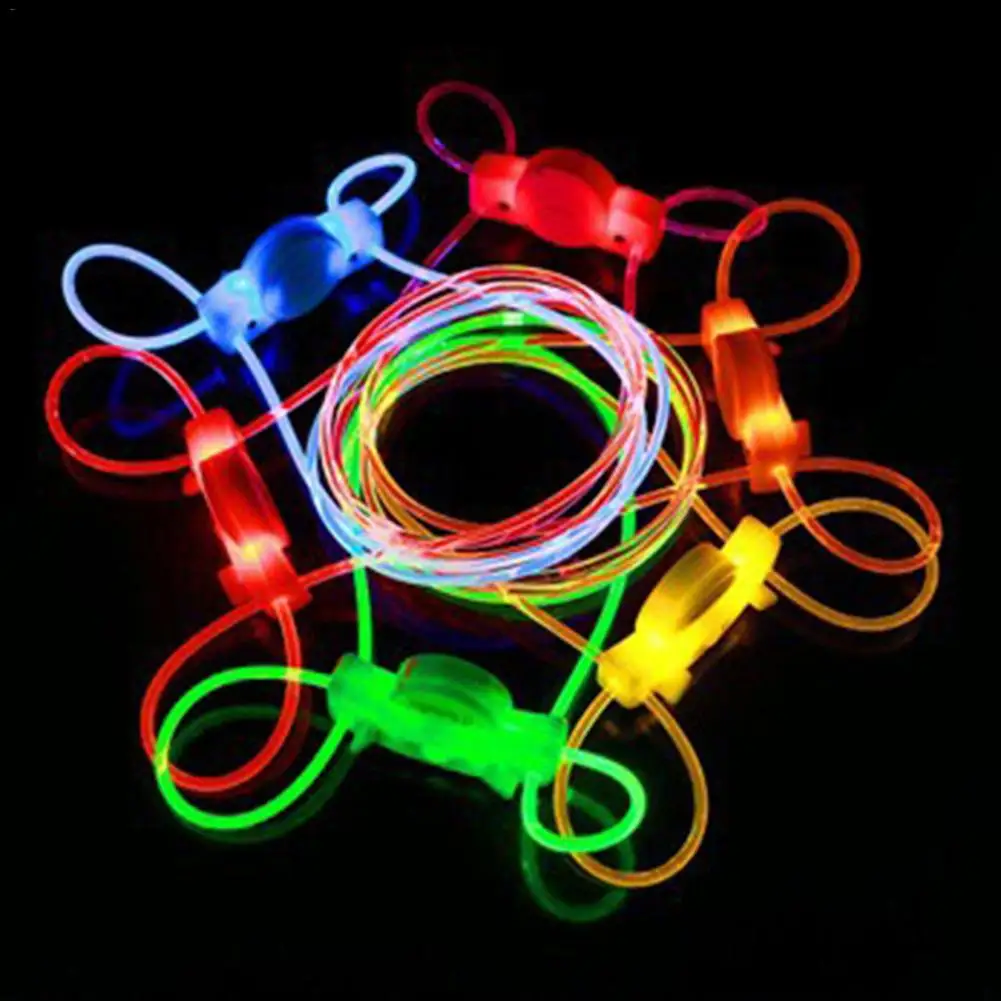 

High Quality 1 Pcs 80CM Multi-color LED Pet Collar Adjustable Night Safety Pet Collar Luminous Light Up Pet Bright Collar Leash