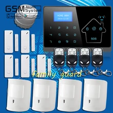НОВЫЙ Гвардии Quad Band Сенсорный Клавиатура TFT дисплей Беспроводной GSM PSTN Дом Безопасности Голос Охранной Сигнализации IOS Android APP Remote управления