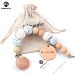 Let's Make Wooden Baby Teether 1PC Pacifier Chain With Bag Crochet Beads BPA Free Wood Teether Baby Products Baby Nurse Gift T Let's Make Wooden Baby Teether 1PC Pacifier Chain With Bag Crochet Beads BPA Free Wood Teether Baby Products Baby Nurse Gift T