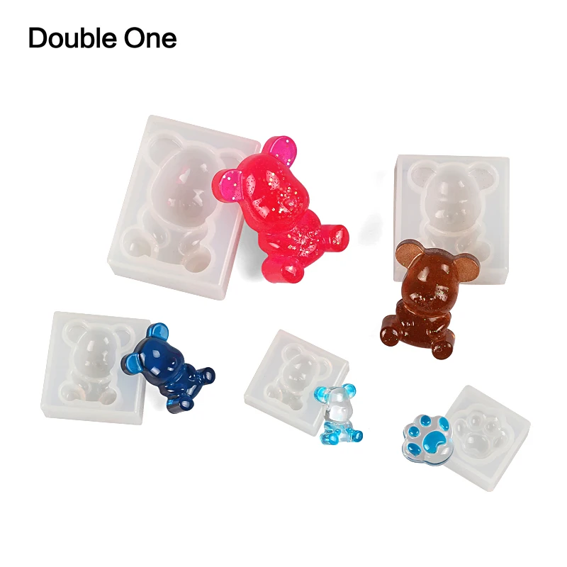Милый медведь и Медвежья Лапа силиконовые Mols 3D изделия кристалл формы сделай сам, поделки ручной работы для изготовления ювелирных изделий