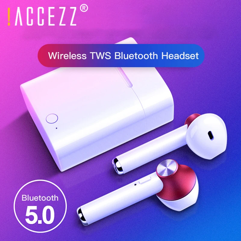 ACCEZZ TWS Bluetooth наушники беспроводные наушники IPX5 водонепроницаемые стерео кнопки управления в ухо гарнитура для iphone X мобильный телефон