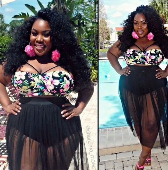 

L-4XL 2016 newest Sexy plus size fringe swimwear large size bathing suits women long skirt swimwear Retro padded fringe bikini