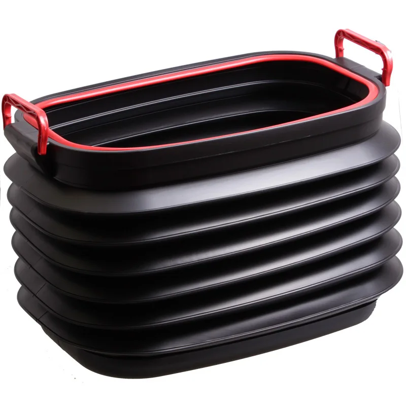 

37L Big Capacity Outdoor Tool Camping Washing Car Folding Fishing Telescopic Bucket with Cover Portable Storage Box Organizer