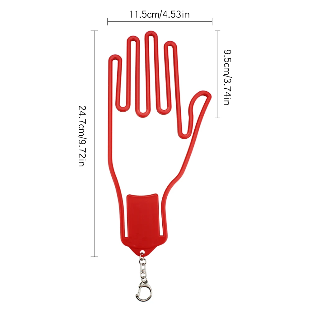1 Pcs Golf Glove Holder with Key Chain Plastic Glove Rack Dryer Hanger Stretcher 4 Colors Drop Ship 3