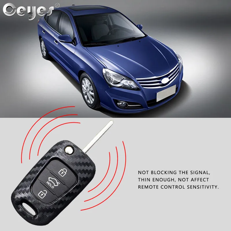 Carbon fiber key cover for HYUNDAI (4)
