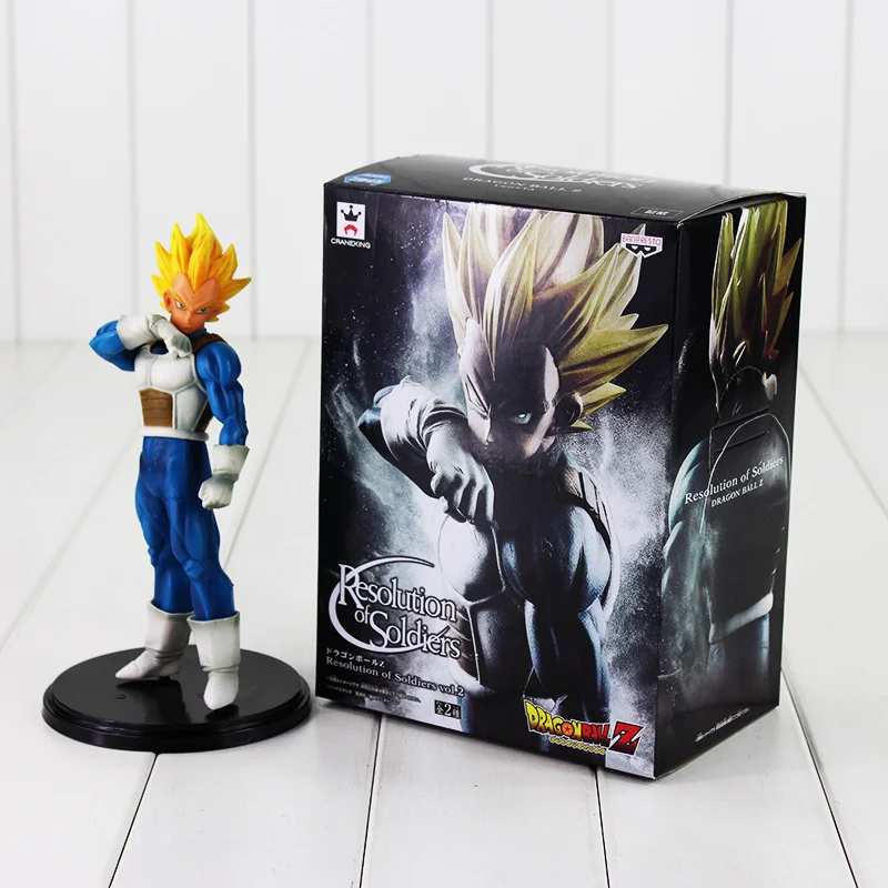 

20cm Anime Dragon Ball Z Figure Toy Vegeta Banpresto Cool Model Doll Resolution of Soldiers Gift for Children