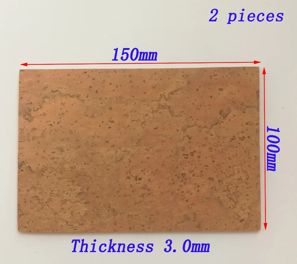 2 Pieces Saxophone Cork Sheet Thickness 3.0mm Not Nice Surface
