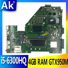 X550VX MB._ 4G/I5-6300HQ/AS X550VX материнская плата версия 2,0 для ASUS FX50V K550VX X550VX X550VQ материнская плата Тест ОК обмен