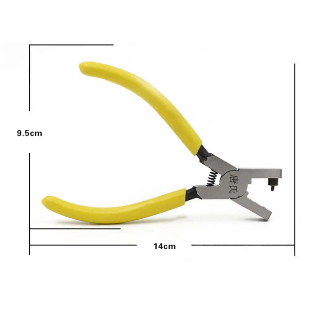 Универсальный ручной кожаный ремешок браслет для часов инструмент для пробивки желтый маленький плоскогубцы с отверстиями инструменты