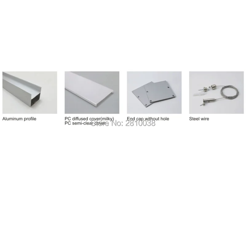 10 X1 M Sets/Lot 6063 alloy aluminium profile for led strips and U channel profile for ceiling or pendant lighting