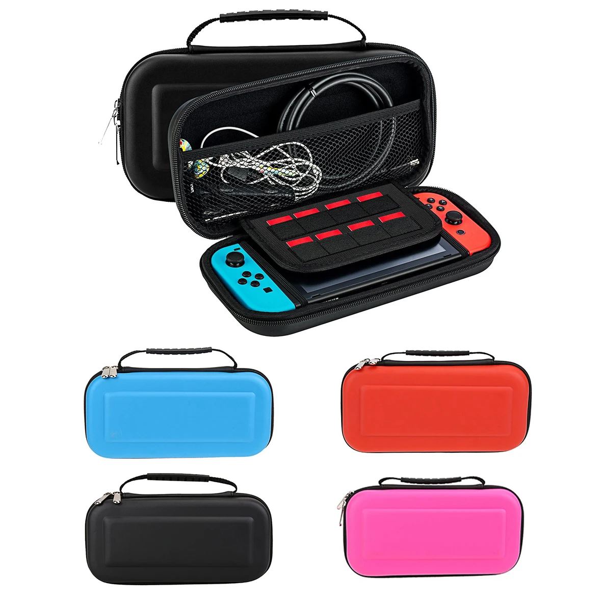 

EVA Portable Protective Hard Case Bag For NS Nintend Switch , Anti-scratch Zipper , Travel Carry Storage Bag For Nintendo Switch